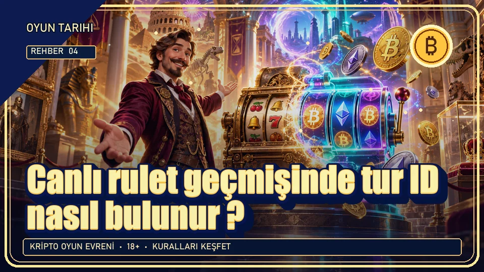 Canlı rulet geçmişinde tur ID nasıl bulunur? için kripto temalı oyun kapağı