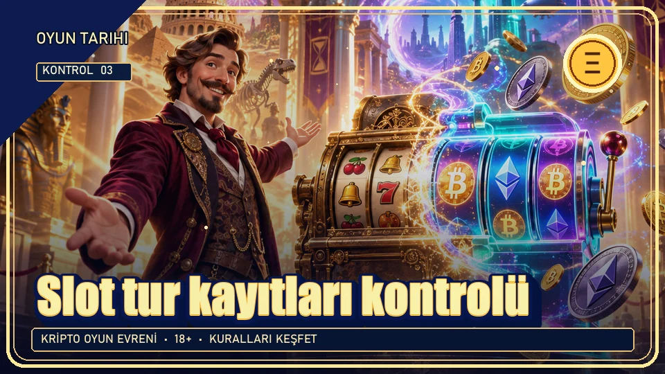 Slot tur kayıtları için kripto temalı kontrol görseli